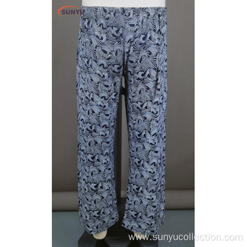 Ladie's plus size all over print jersey pants